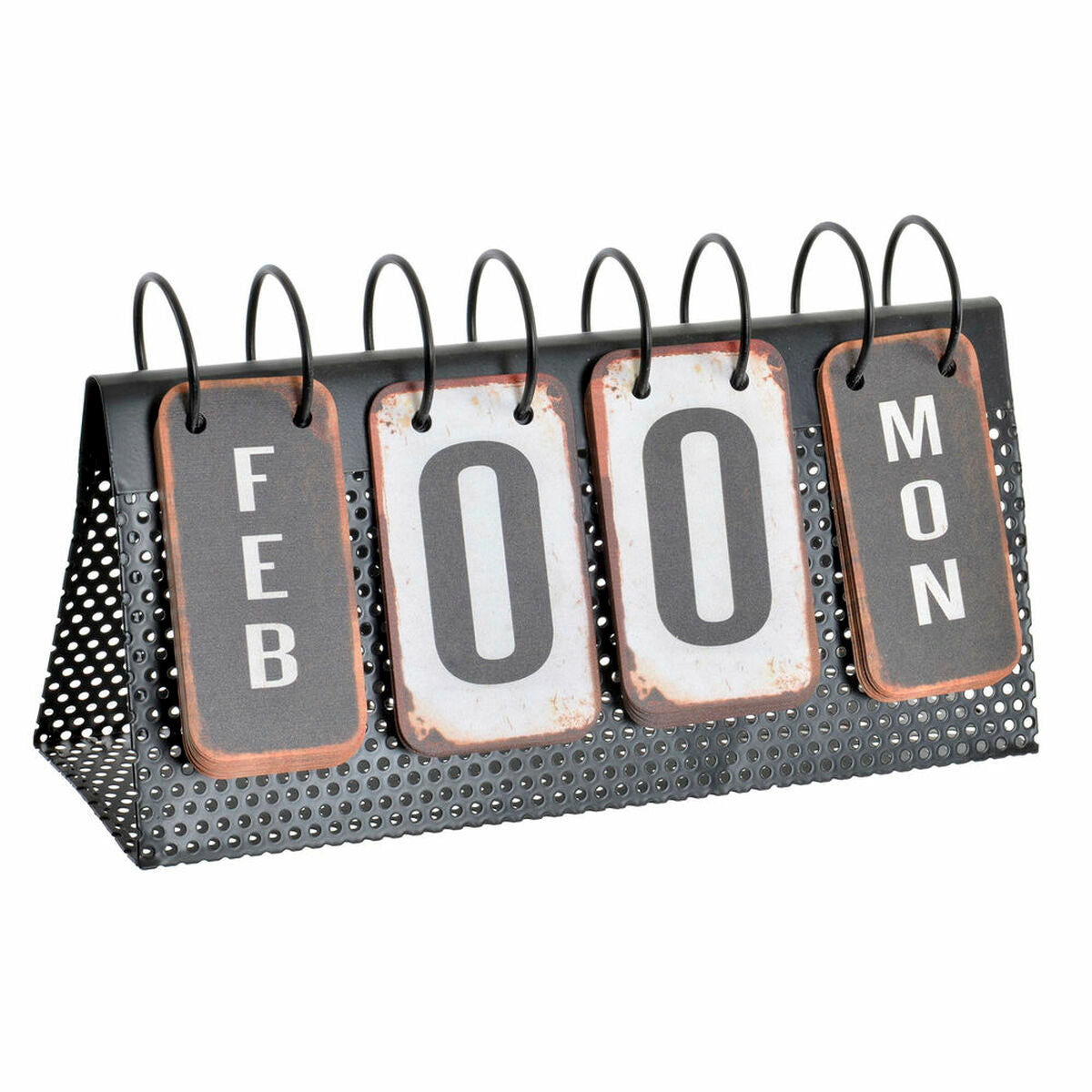 Skrivebordskalender DKD Home Decor Hvid Sort 34 x 13 x 21 cm
